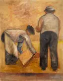 I lastricatori by Ottone Rosai, 1955, oil on canvas, offered Jun 2013