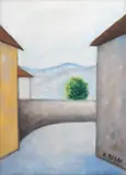 Strada by Ottone Rosai, 1955, oil on canvas, offered Jun 2013