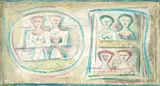 Massimo Campigli, Donne al teatro, 1965, oil on canvas