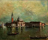 Venezia, Isola di San Giorgio by Giorgio de Chirico, oil on canvas, offered Jun 2013