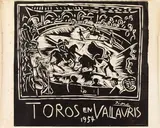 Pablo Picasso, Toros en Vallauris, 1954, linoincisione on paper