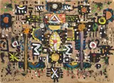 Philip John Martin, Emblems of the Leaf-Shrine, 1961, mixed media and collage on paper