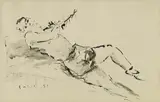 Filippo de Pisis, Giovinetto, 1939, ink on paper