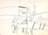 Valerio Adami, Senza titolo, pencil on paper
