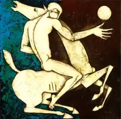 Bruno Landi, Cavaliere, 2004, oil on canvas