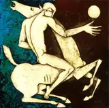Bruno Landi, Cavaliere, 2004, oil on canvas