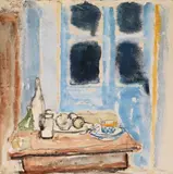 Franco Gentilini, Interno, watercolour on paper