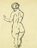 Nudo in piedi by George Grosz, 1915, ink on paper, offered Jun 2013