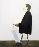 Miltos Manetas, Christophe with playstation, 1997, oil on canvas