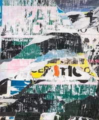 Jacques de la Villeglé, Lille - Les Dessous de la rue d'Amiens, 1991, affiches lacerata applicata on canvas