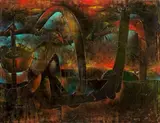 L'incendio avanza by Gianni Dova, 1957, oil on canvas, offered Jun 2013
