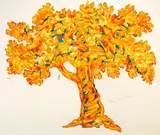Albero by Mario Schifano, enamel on canvas, offered Jun 2013