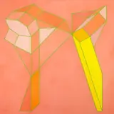 Achille Perilli, Morbido rosa, 2008, mixed media on canvas