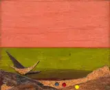 Roberto Crippa, Bird, 1969, collage on panel