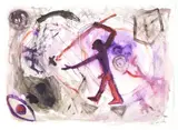 A. R. Penck, Senza titolo, watercolour and pencil on paper