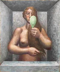 Hermann Albert, Ragazza I, 1991, tempera on canvas