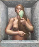 Hermann Albert, Ragazza I, 1991, tempera on canvas