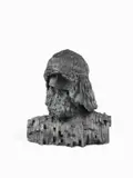 Mario Ceroli, Ritratto di un amico greco, scultura in bronze