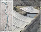 Over the River (Project for Arkansas River, State of Colorado) by Christo, 1997, mixed media and collage on card applicato on compensato, offered Jun 2013