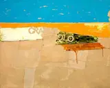 Grande angolo by Mario Schifano, enamel on paper applicata on canvas, offered Jun 2013