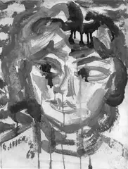 Ritratto by Silvio Loffredo, 1967, idropittura on canvas, offered Apr 2013