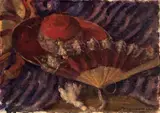 Natura morta con ventaglio by Ugo Capocchini, 1942, oil on canvas, offered Apr 2013