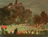 In campagna by Pietro Annigoni, oil on card, offered Apr 2013