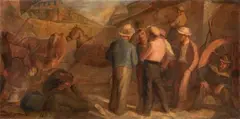 Operai by Manlio D'Ercoli, 1945, oil on canvas, offered Apr 2013