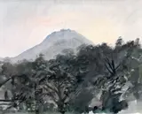Pietro Annigoni, Paesaggio, watercolour on paper