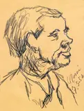 Ritratto maschile by Ottone Rosai, 1954, pencil on paper, offered Apr 2013