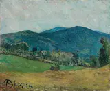 Paulo Ghiglia, Paesaggio in Casentino, oil on canvas