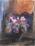 Elisabeth Chaplin, Anemoni, tempera on paper