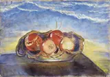 Elisabeth Chaplin, Melograne, oil on cardboard