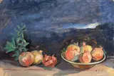 Elisabeth Chaplin, Natura morta, oil on cardboard
