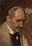 Testa d'uomo by Cesare Ciani, oil on canvas, offered Apr 2013
