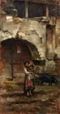 Antonio Salvetti, Paspardo in Val Camonica, 1889, oil on panel