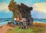 Al mare by Carlo Domenici, oil on panel, offered Apr 2013