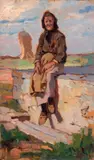 Figura by Cafiero Filippelli, oil on panel, offered Apr 2013