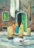 Vecchia città - Livorno by Renato Natali, oil on canvas, offered Apr 2013
