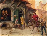Aldo Affortunati, Scena di vita medievale