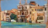 Venezia by Bernardino Palazzi, 1945, oil on panel, offered Apr 2013