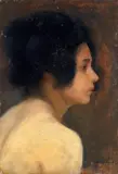 Figura femminile by Cesare Ciani, oil on panel, offered Apr 2013