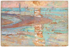 Alfredo Müller, Marina, oil on panel