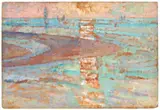 Alfredo Müller, Marina, oil on panel