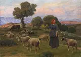 Al pascolo by Ruggero Panerai, oil on canvas, offered Apr 2013