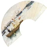 La partenza del vapore by Ruggero Panerai, watercolour on paper riportata on canvas, offered Apr 2013