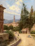 Antonietta Brandeis, Veduta di Firenze dal giardino di Boboli