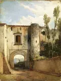Giacinto Gigante, Paesaggio meridionale, 1869, oil on paper applicata on canvas