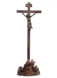 Crocifisso e il Golgota by Massimiliano Soldani Benzi, scultura in bronze con base in legno dipinto, offered Apr 2013
