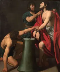 Leonello Spada, Cristo alla colonna, oil on canvas